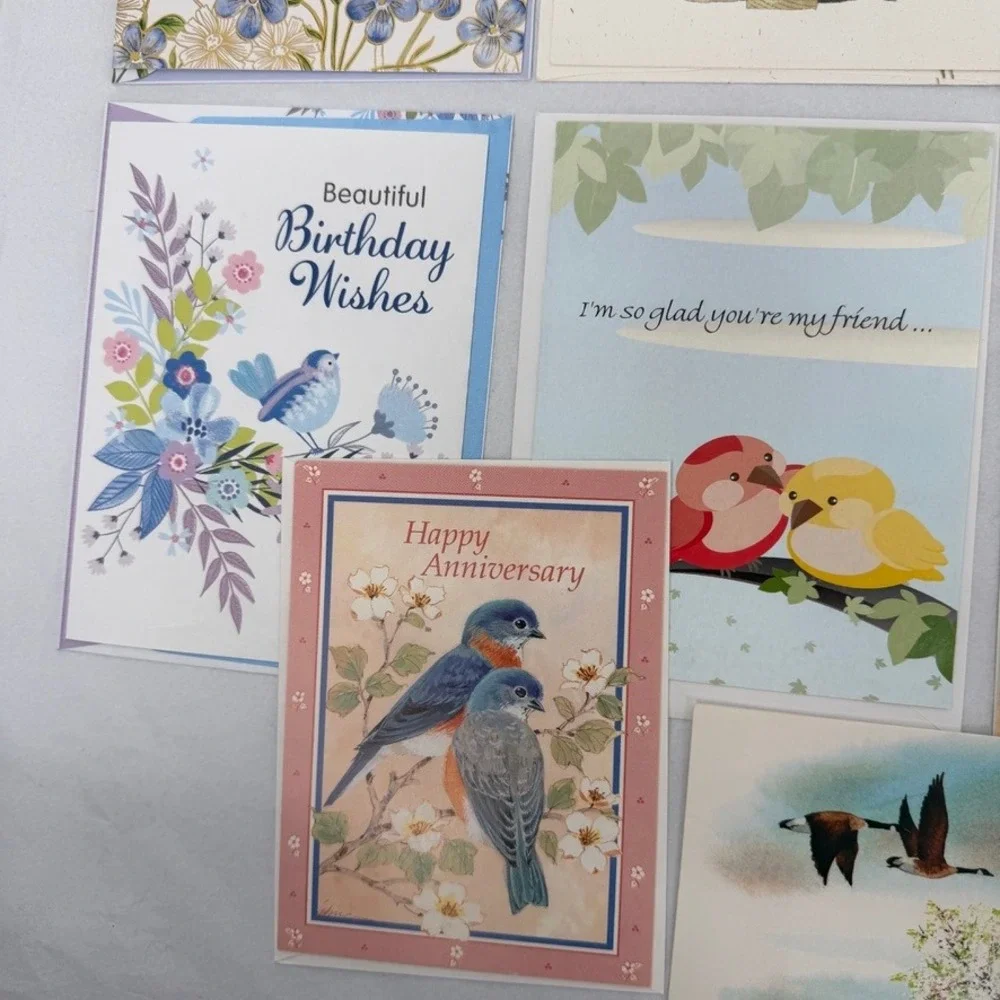 Greeting Cards Mixed LOT Bird Floral Nature Art Stationery Ephemera Snail Mail
